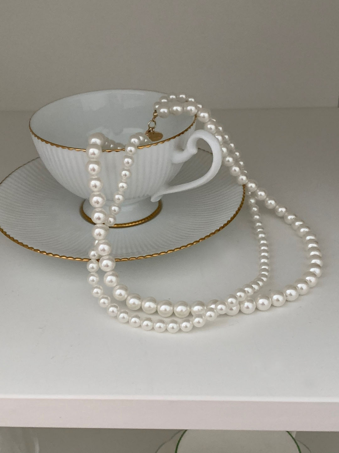 Two-way pearl nacklace