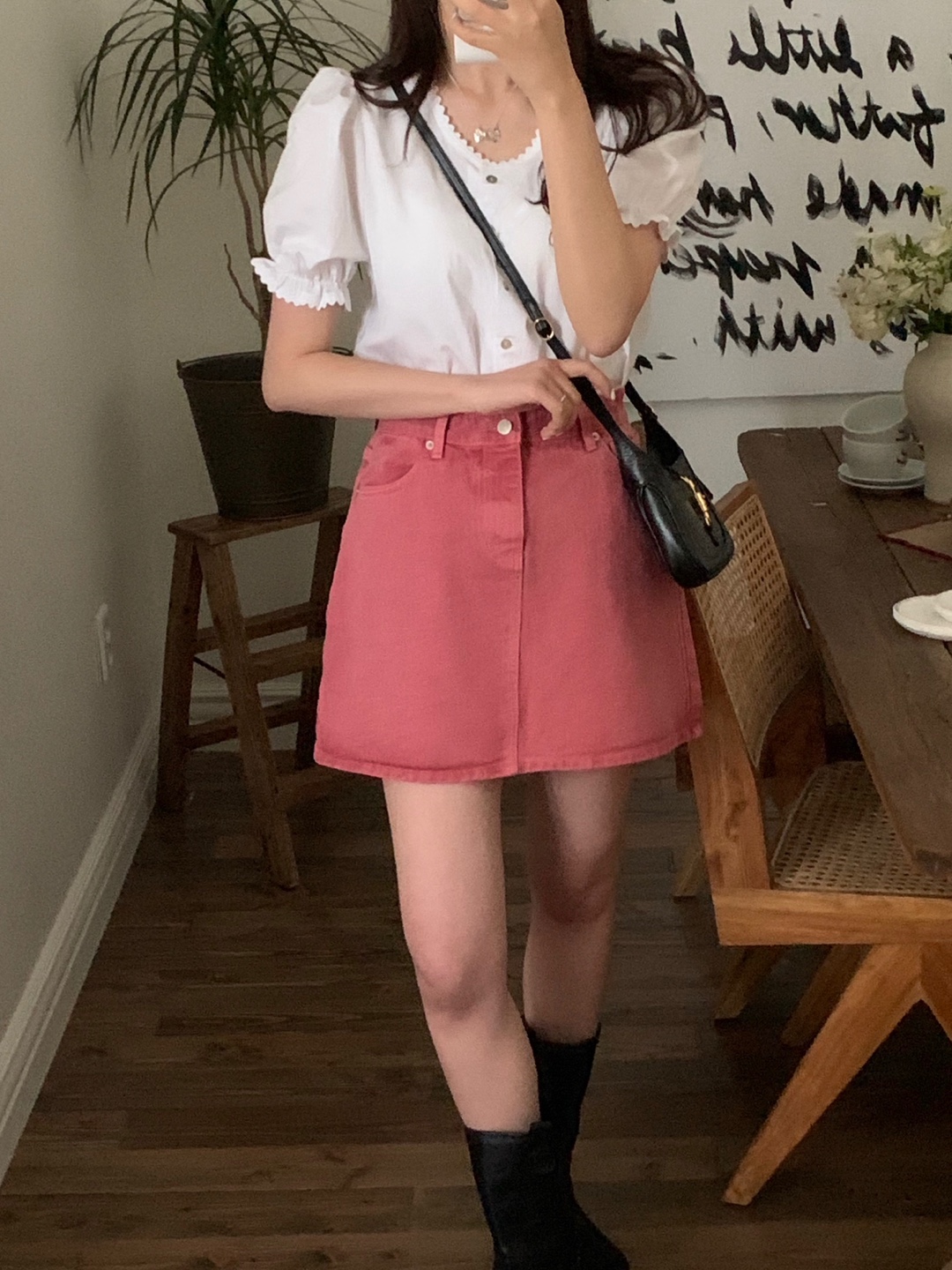 Berry mini skirt
