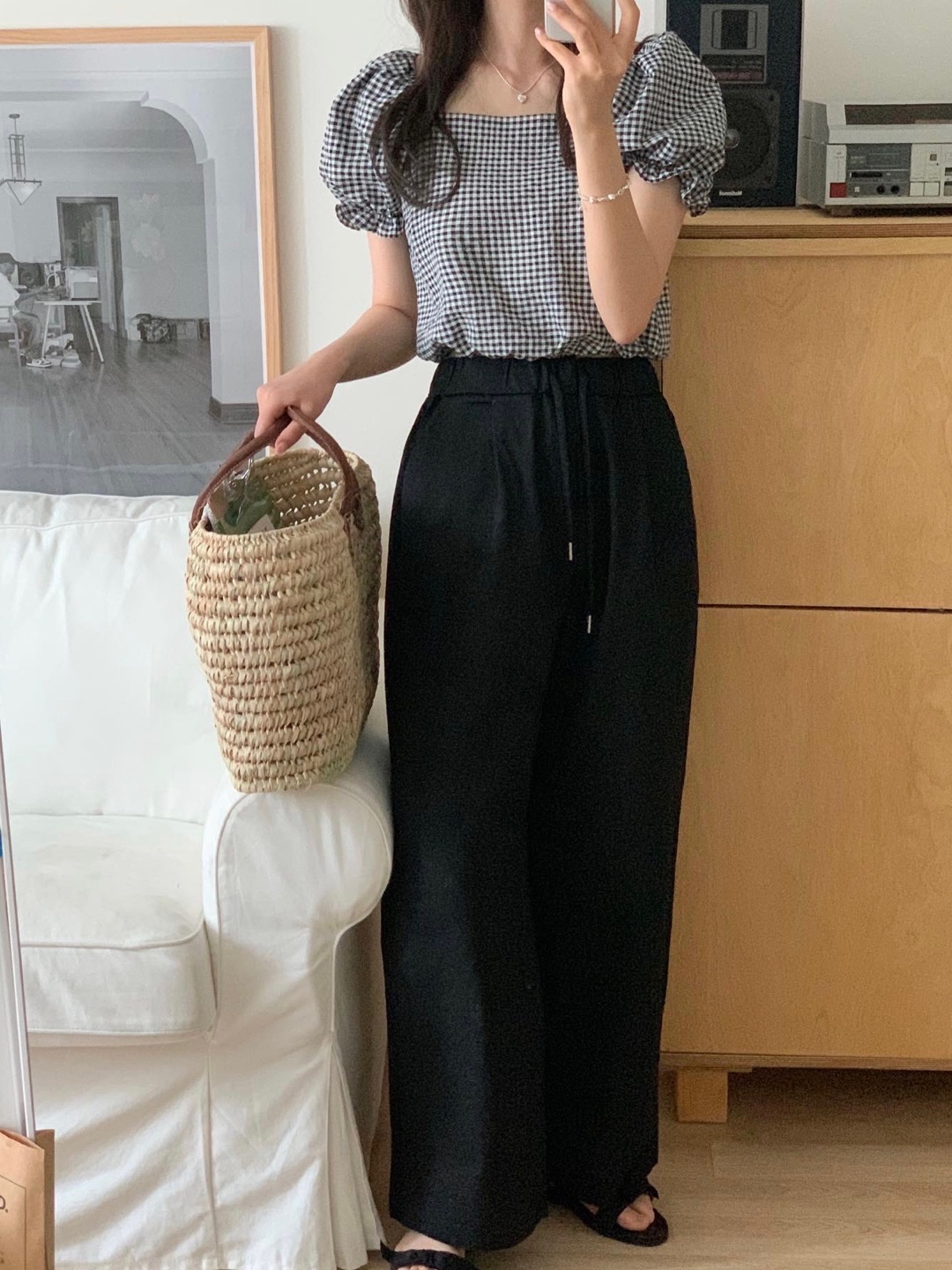 Daily wide banding pants